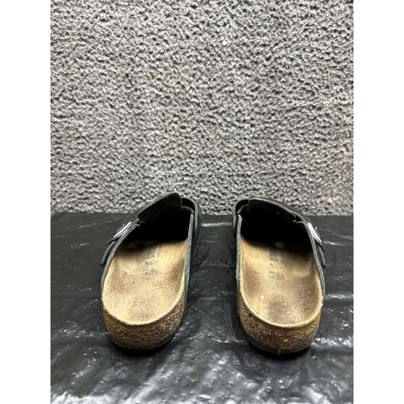 Birkenstock Boston Natural Leather Oiled Slip On Clogs Black Mens Size 43 EU - Picture 3 of 10
